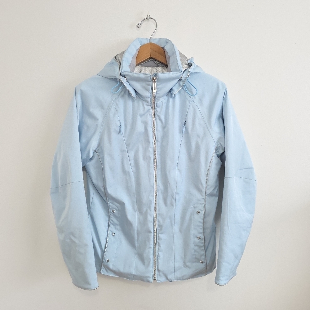 Descente Ion-bodies Powder Blue Hooded SKI Jacket